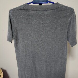 Mango Gray short-sleeved shirt